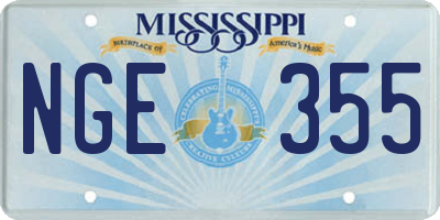 MS license plate NGE355