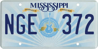 MS license plate NGE372
