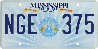 MS license plate NGE375