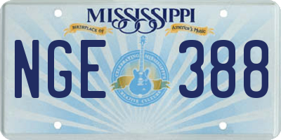 MS license plate NGE388