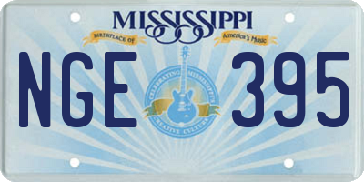 MS license plate NGE395
