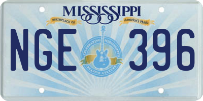 MS license plate NGE396