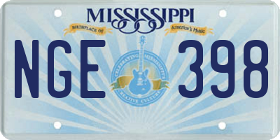 MS license plate NGE398