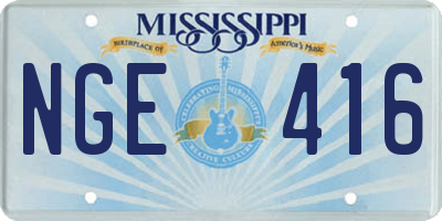 MS license plate NGE416