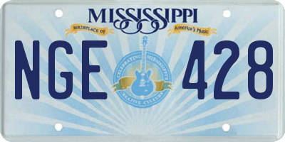 MS license plate NGE428
