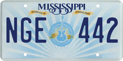MS license plate NGE442