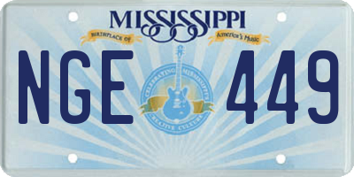MS license plate NGE449