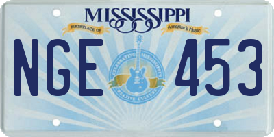 MS license plate NGE453