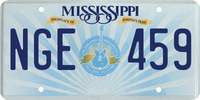 MS license plate NGE459