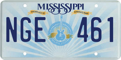 MS license plate NGE461