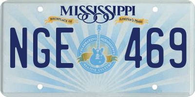 MS license plate NGE469
