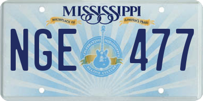 MS license plate NGE477