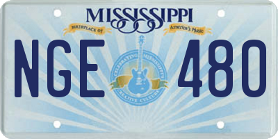 MS license plate NGE480