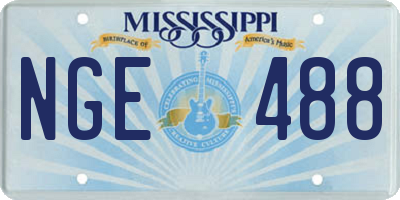 MS license plate NGE488