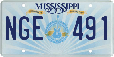 MS license plate NGE491