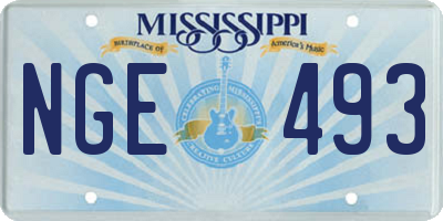 MS license plate NGE493