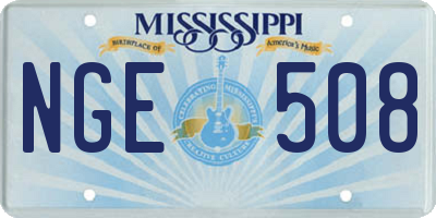 MS license plate NGE508