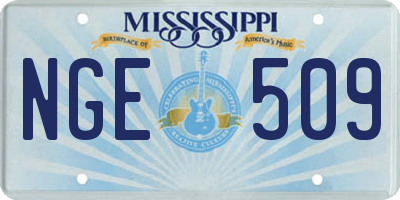 MS license plate NGE509