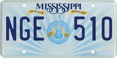 MS license plate NGE510