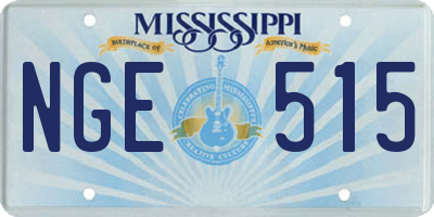 MS license plate NGE515
