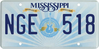 MS license plate NGE518