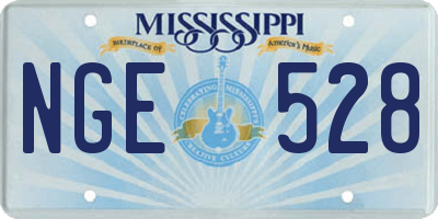 MS license plate NGE528