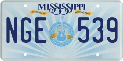 MS license plate NGE539