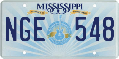 MS license plate NGE548