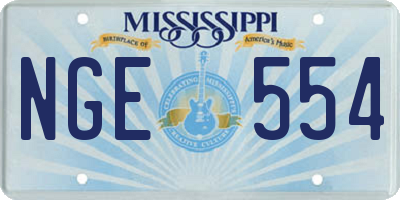 MS license plate NGE554