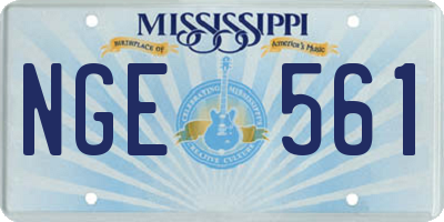 MS license plate NGE561