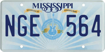 MS license plate NGE564