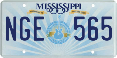MS license plate NGE565