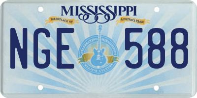 MS license plate NGE588