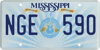 MS license plate NGE590