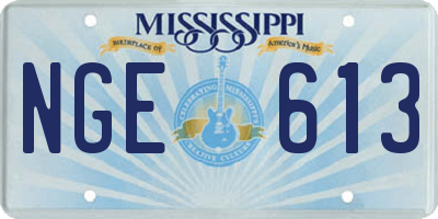 MS license plate NGE613