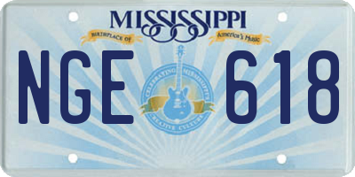 MS license plate NGE618