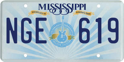 MS license plate NGE619
