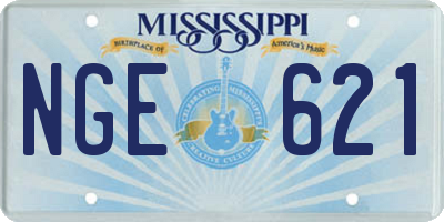 MS license plate NGE621