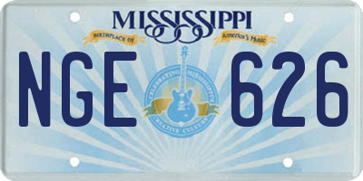 MS license plate NGE626