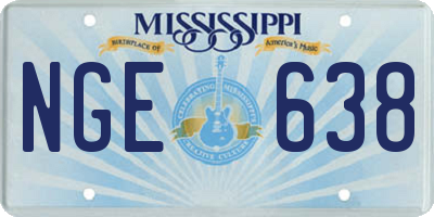 MS license plate NGE638