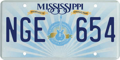 MS license plate NGE654