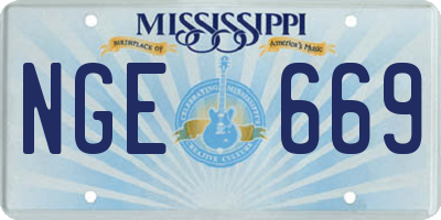 MS license plate NGE669