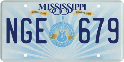 MS license plate NGE679
