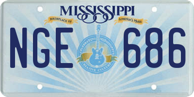 MS license plate NGE686