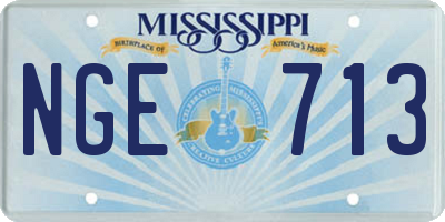 MS license plate NGE713