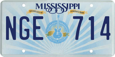 MS license plate NGE714