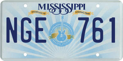 MS license plate NGE761