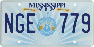 MS license plate NGE779