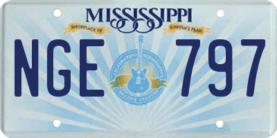 MS license plate NGE797