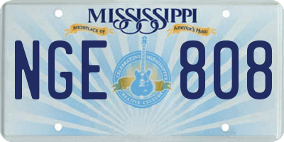 MS license plate NGE808